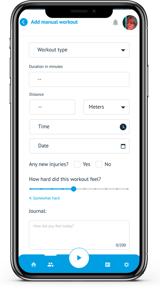Adding a Workout Manually