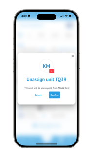 Unassign unit no HRM